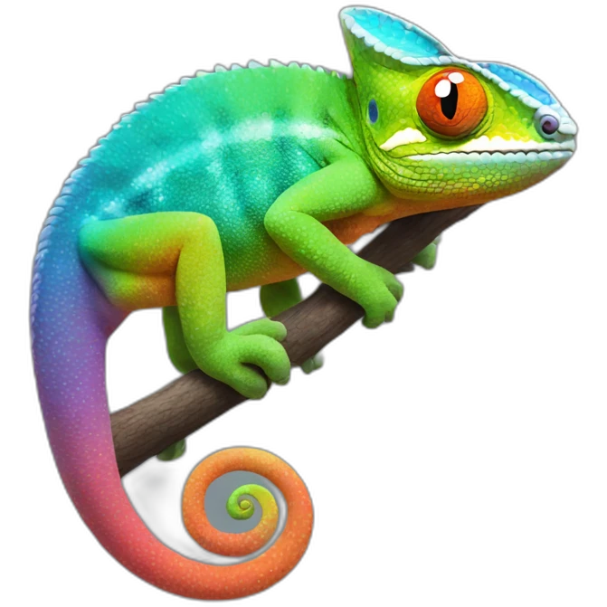 Rainbow Chameleon emoji