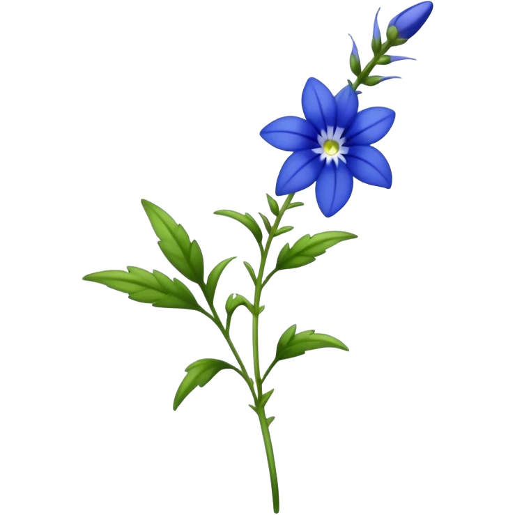 single Lobelia, straight stem emoji