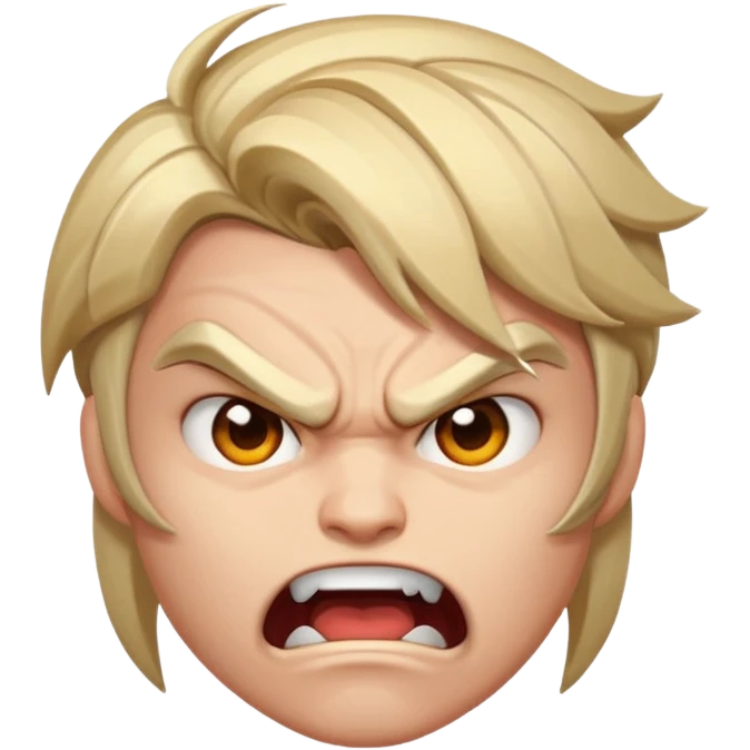 angry emoji of a different Mobile Legends: Bang Bang character, intense expression, game style emoji