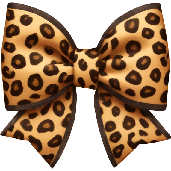 leopard print bow emoji