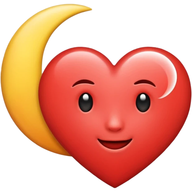 Heart and moon emoji emoji