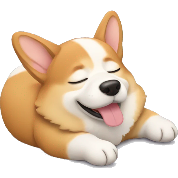 Corgi sleeping emoji