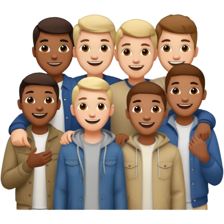 boyband with 5 member emoji