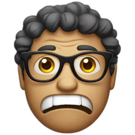 angry with glasses emoji