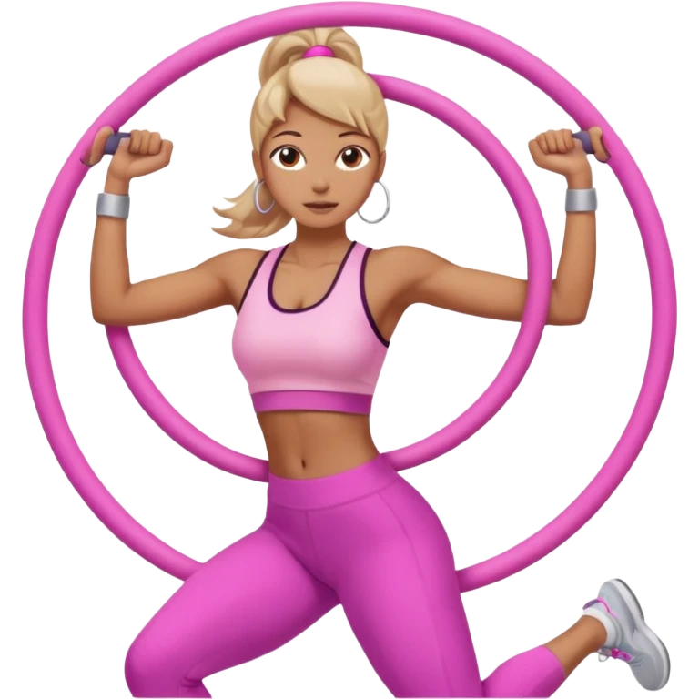 infinity hoop workout pink emoji
