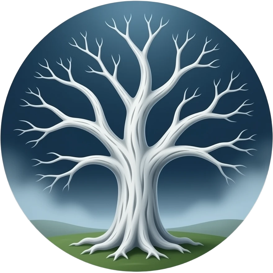 cinematic - white bare haunted tree emoji