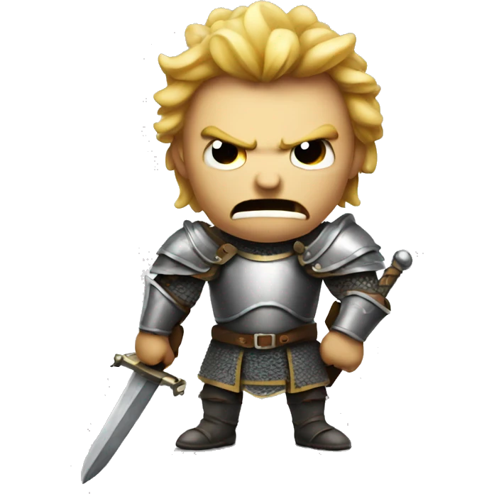 Angry sword knight emoji