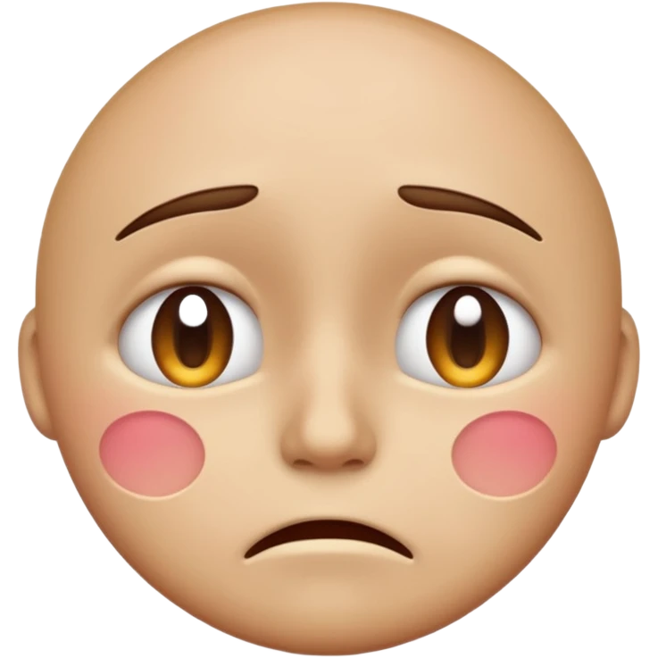 so like a sad face 🥺 and mix of this☺️ and this😔, like someone is sad because you ignore them but they have that cute smiley face with watery but not watery eyes and you cant say no to them, but make it classic emoji not woman or man emoji emoji