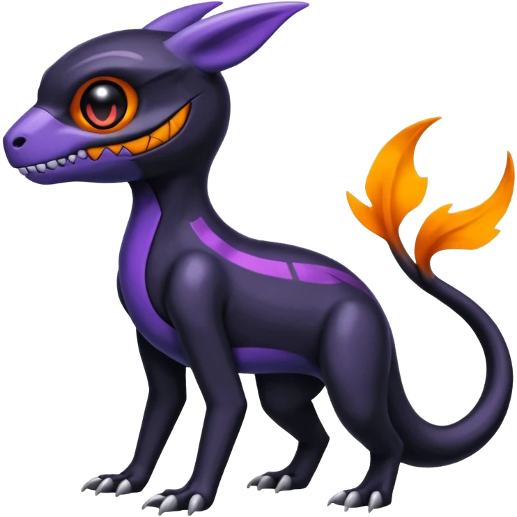 Shiny Duskull-Salandit-Umbreon-Fakémon-hybrid-creature (full body)  emoji