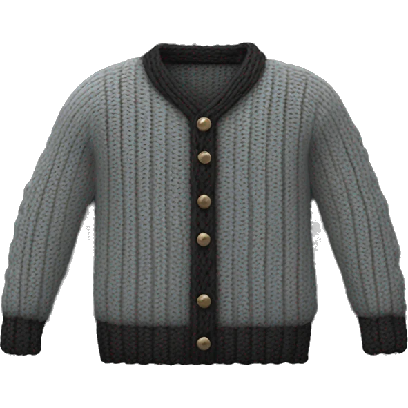 Clothing Black knitting sweater  emoji