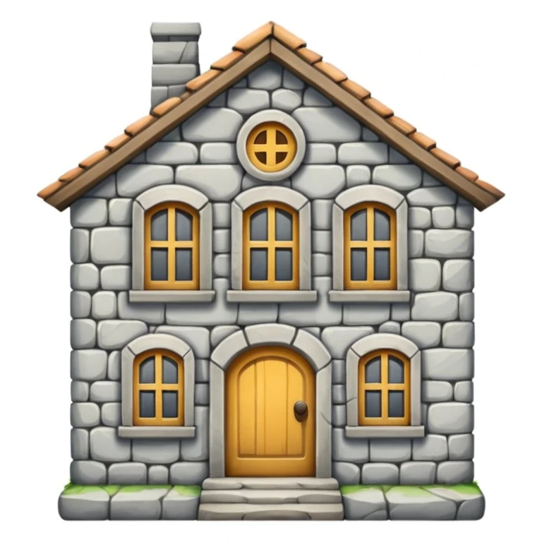 Stone house  emoji