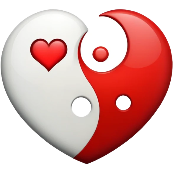 heart shaped yin-yang emoji
