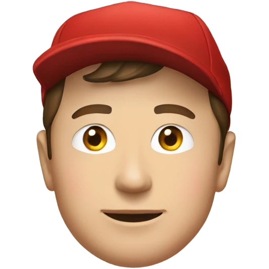Elon musk wearing a red hat emoji