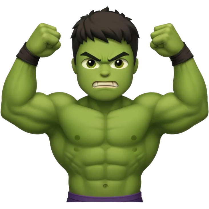 kid hulk flexing arms emoji