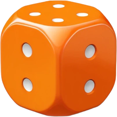 12-sided dice orange emoji