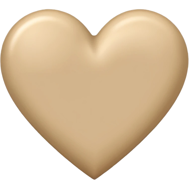 Beige heart emoji