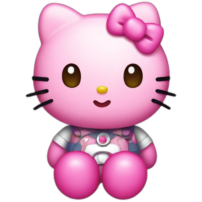 hello kitty with kirby emoji