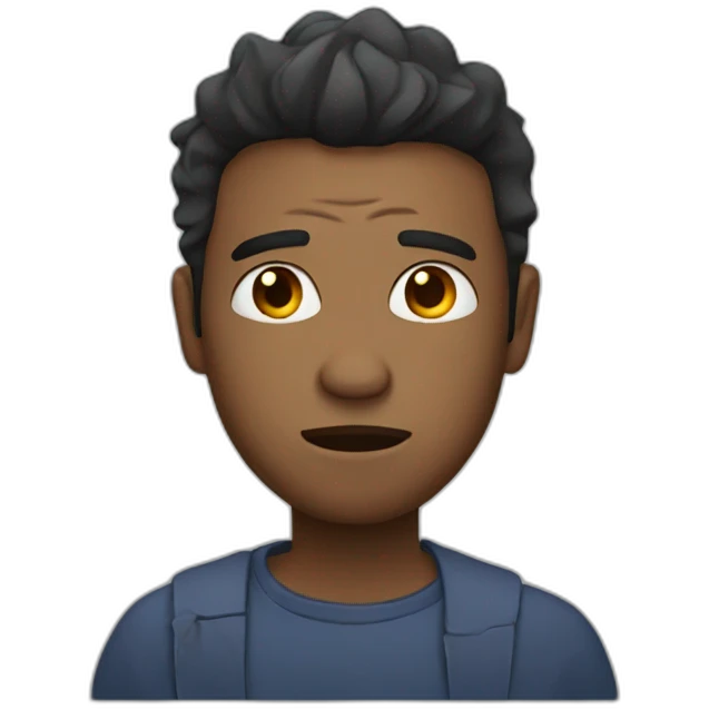 a man with a broken heart emoji