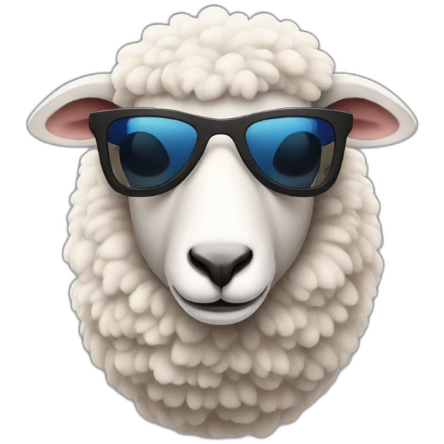 sheep with sunglasses emoji
