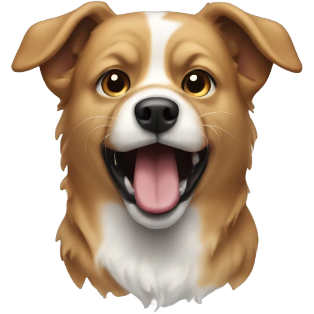 realistic dog with open mouth emoji