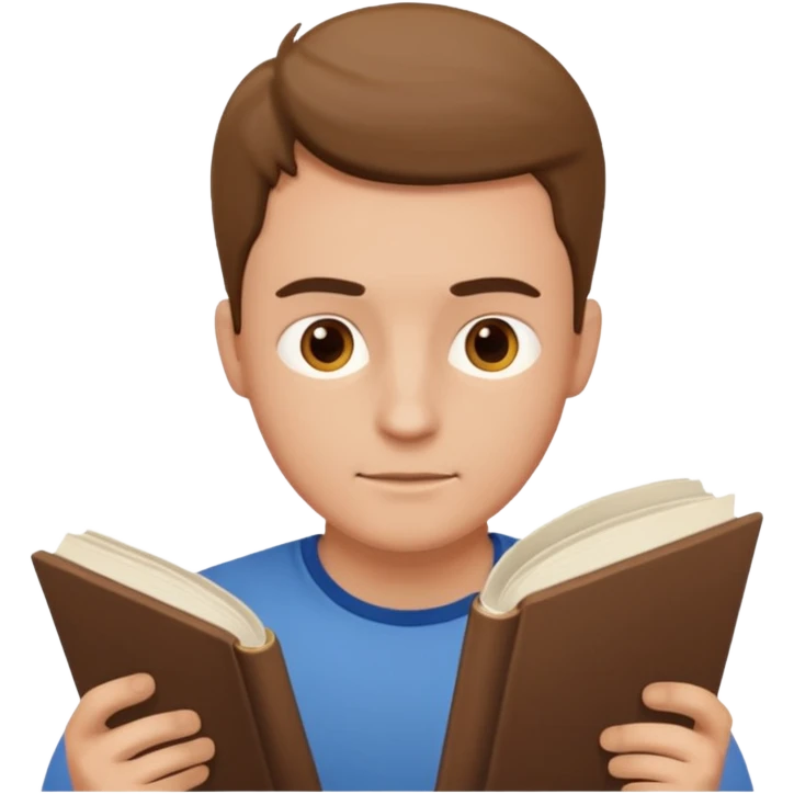 A man reading book emoji