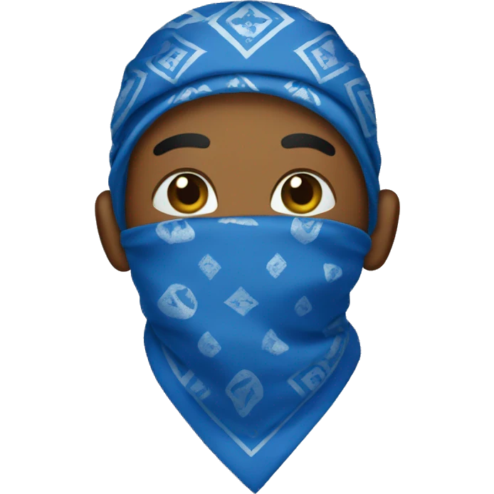 Blue bandanna  emoji