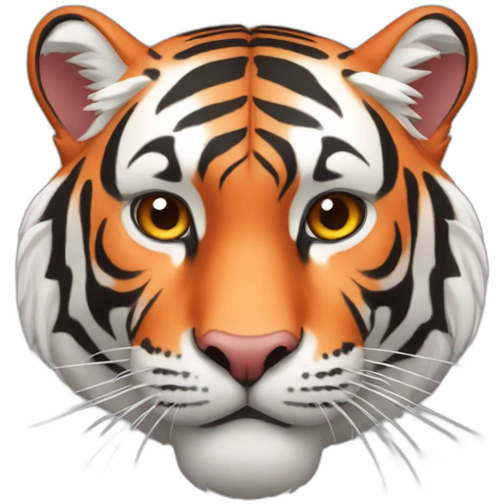 red and white tiger emoji