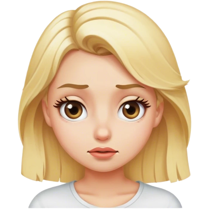 Eye roll blonde girl emoji