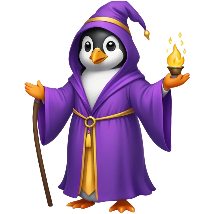 Penguin Wizard emoji