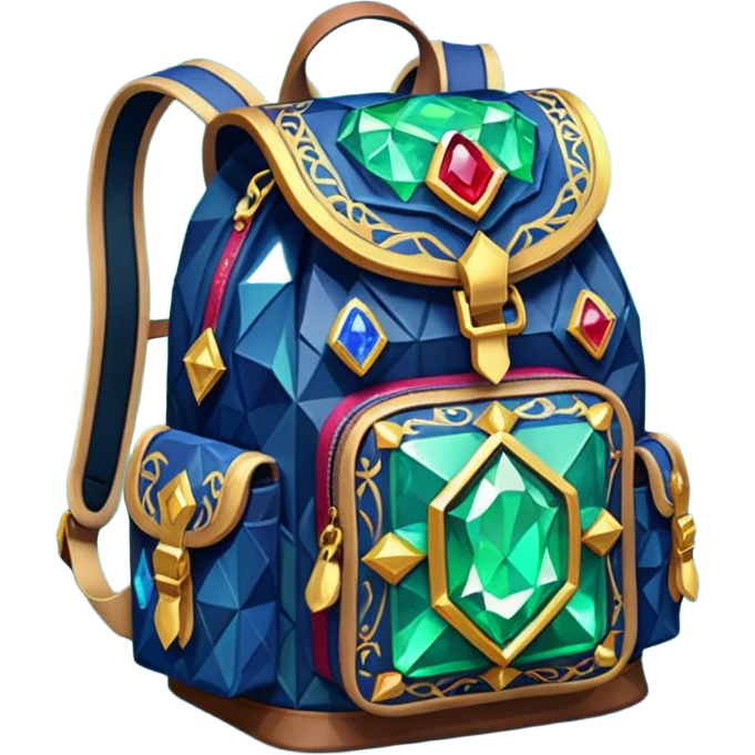 fantasy magic backpackk emoji low poly  emoji