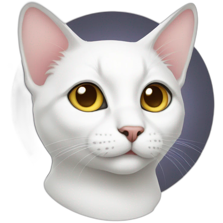 Coquette white cat emoji