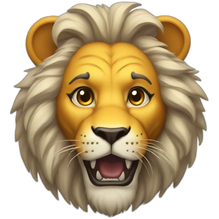 lion clown emoji