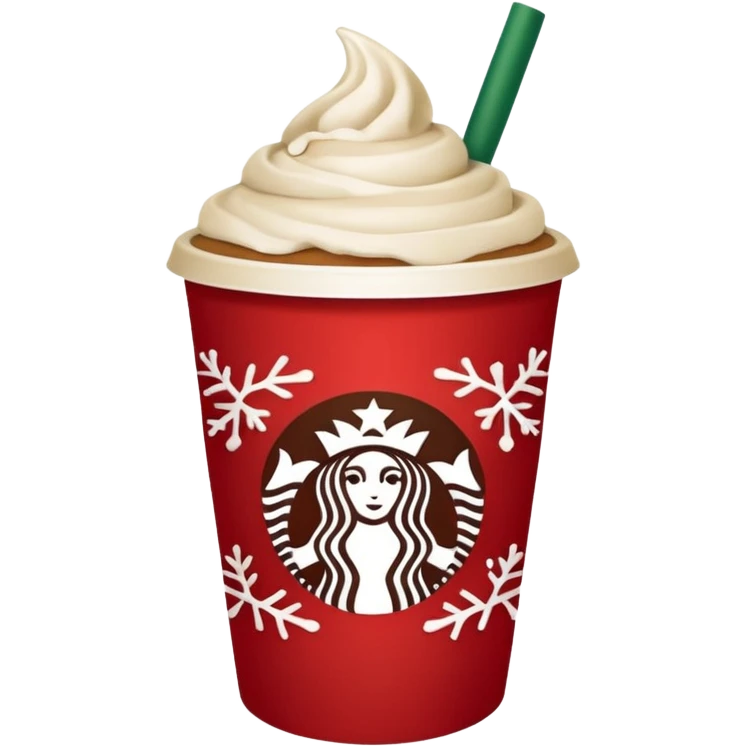  Christmas Starbucks coffee emoji