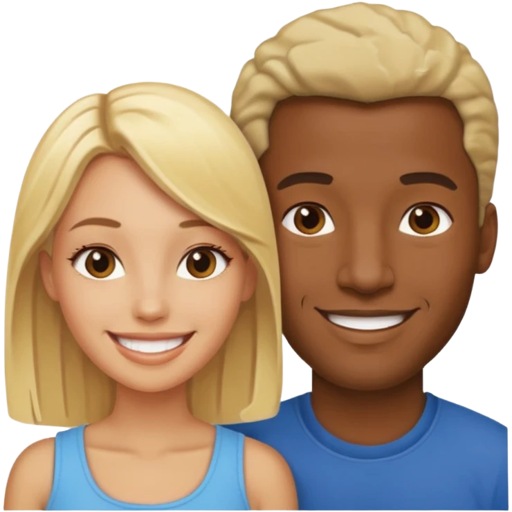 black guy with a blong girl emoji