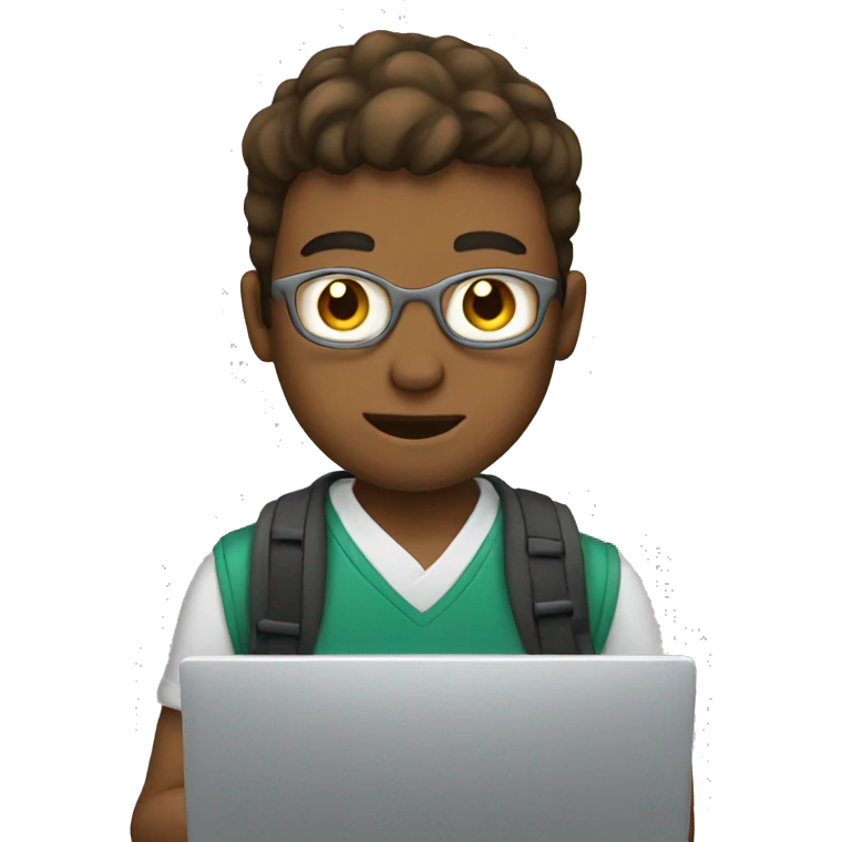 Student with laptop emoji