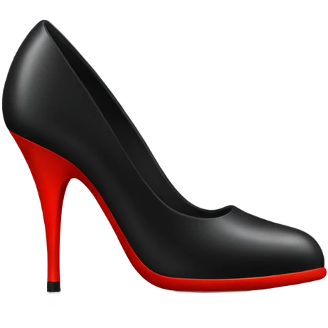 Black heel with red sole  emoji