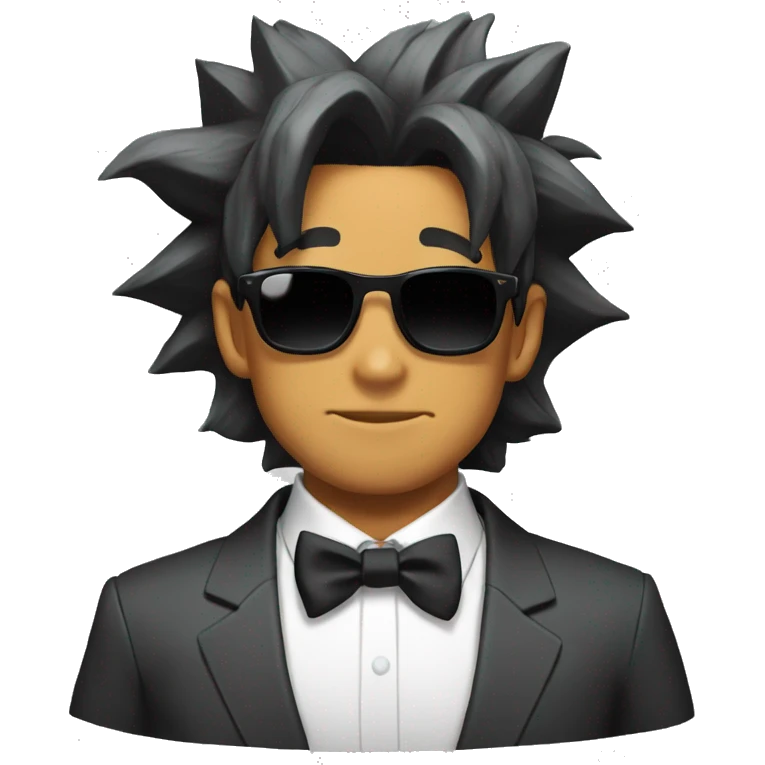 goku with a suit and tie and black shades emoji