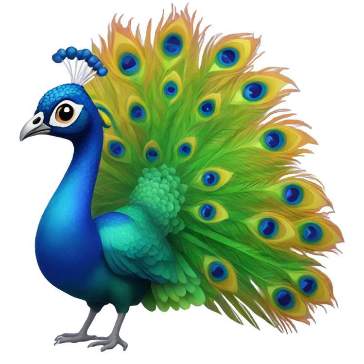 Rainbow peacock emoji