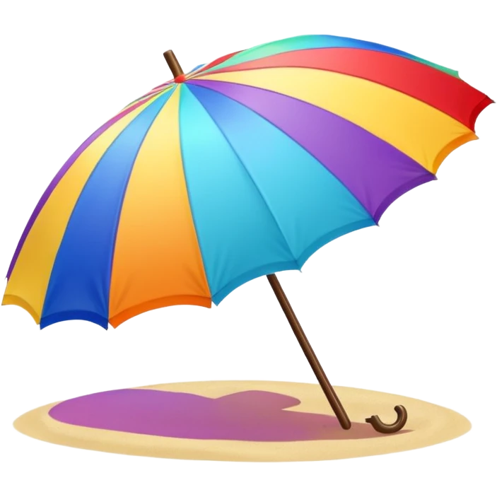 summer beach colorful umbrella, just umbrella emoji