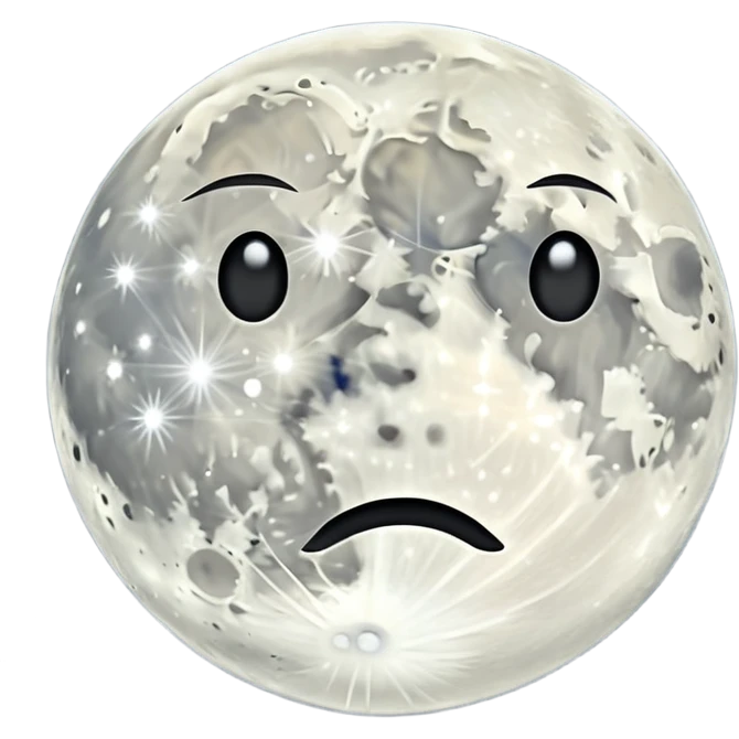 Two full moons in darkness emoji