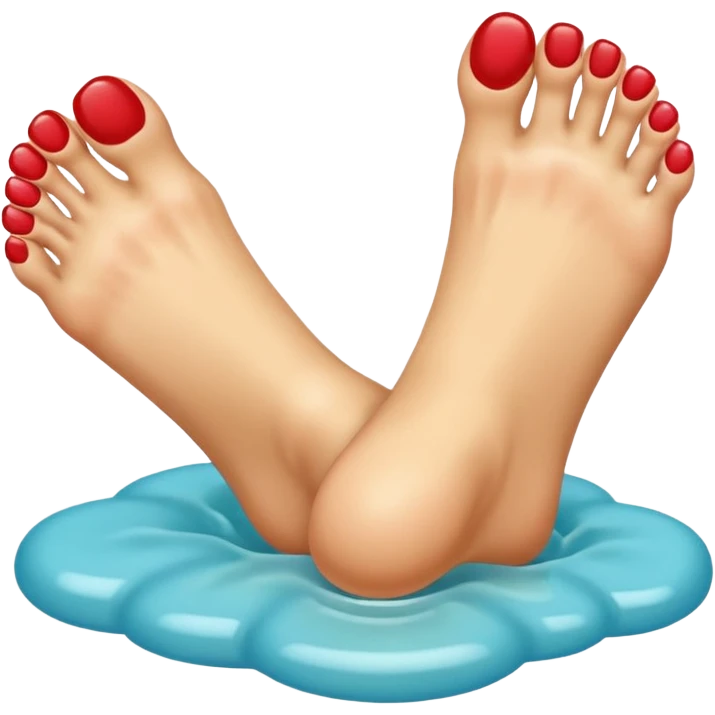 Someone licking feet emoji