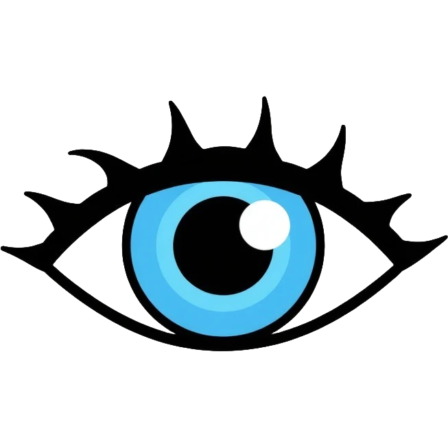 simple eye icon with eyelashes emoji