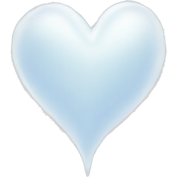Ethereal  white heart  emoji
