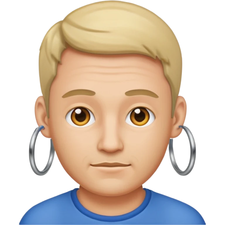 man wearing hoop earrings emoji