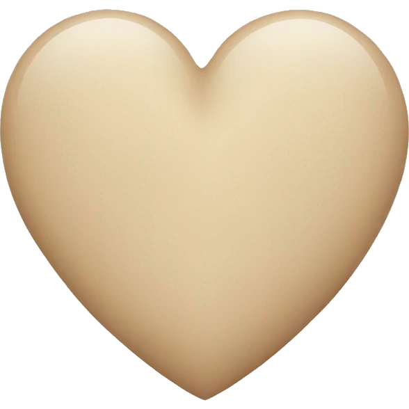 Beige heart emoji
