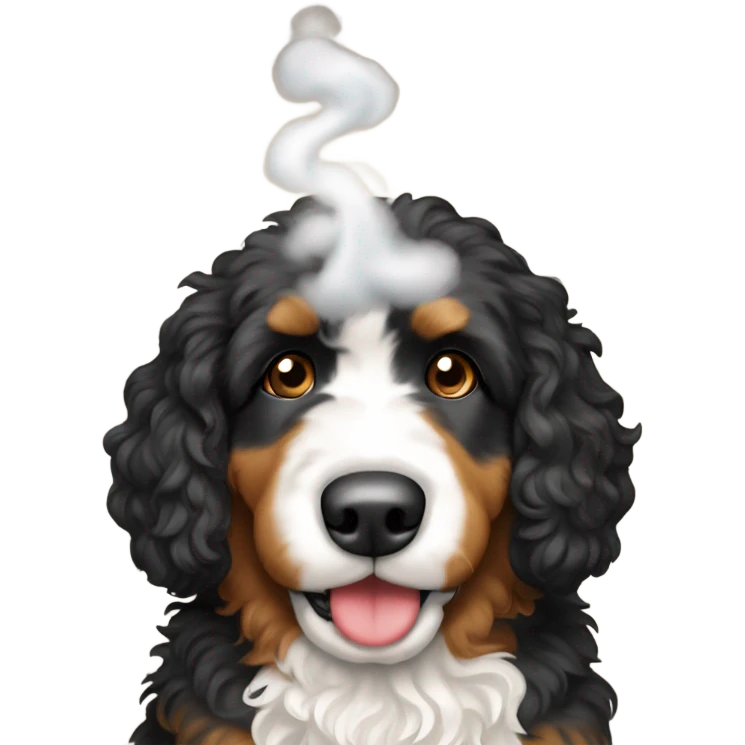 bernedoodle farting emoji