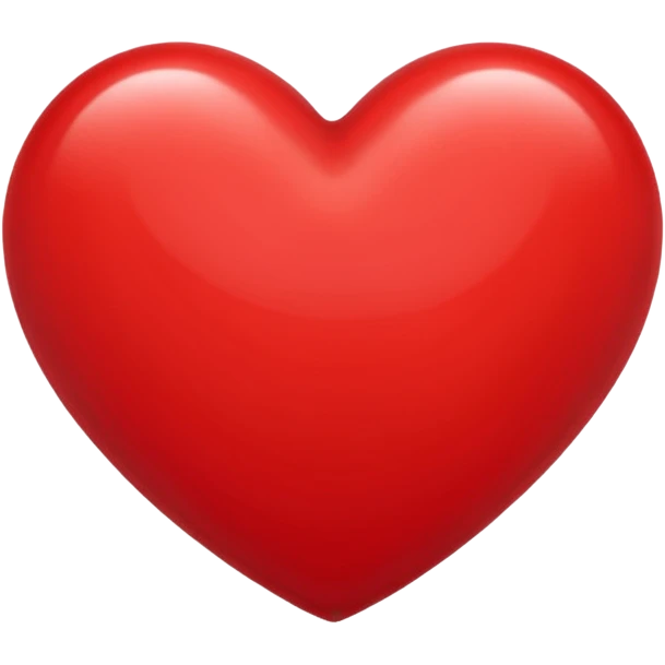 red heart emoji, glossy and vibrant emoji