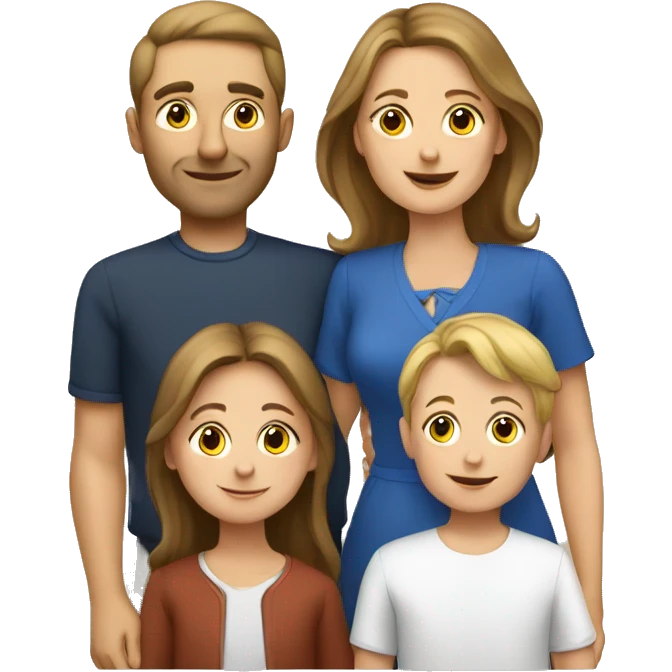 french-russian parents with two children emoji