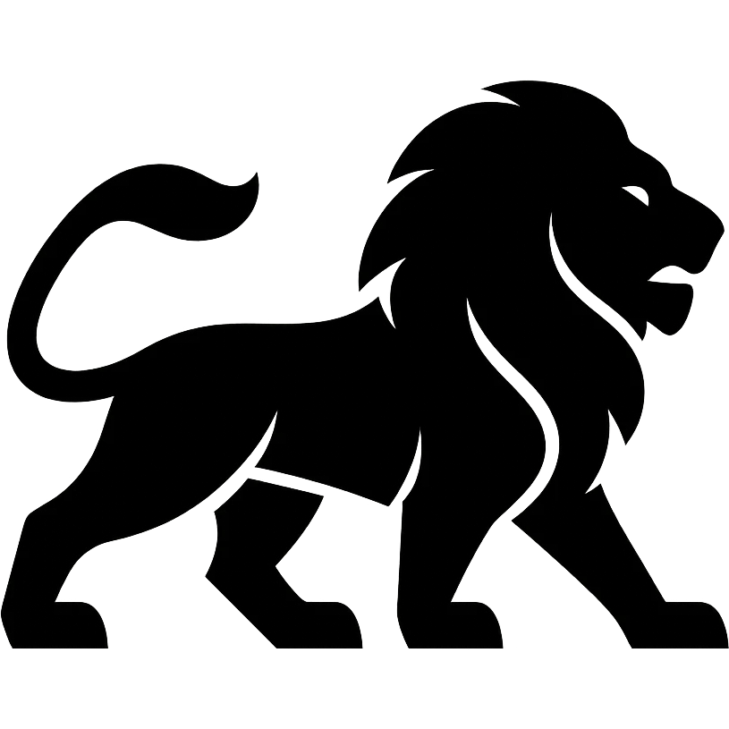 Lion icon black silhouette emoji