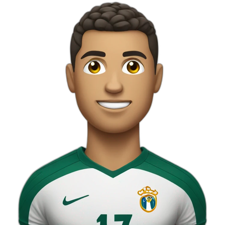Ronaldo with a football ball emoji